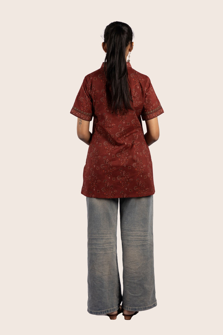 Arc Floral Short Kurti