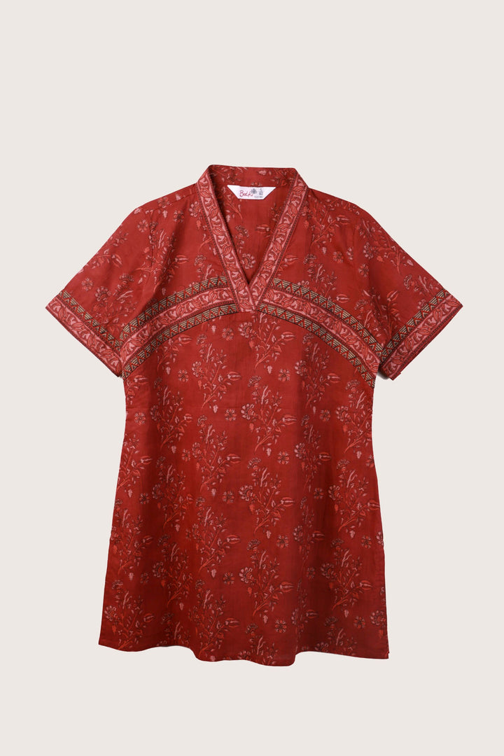 Arc Floral Short Kurti