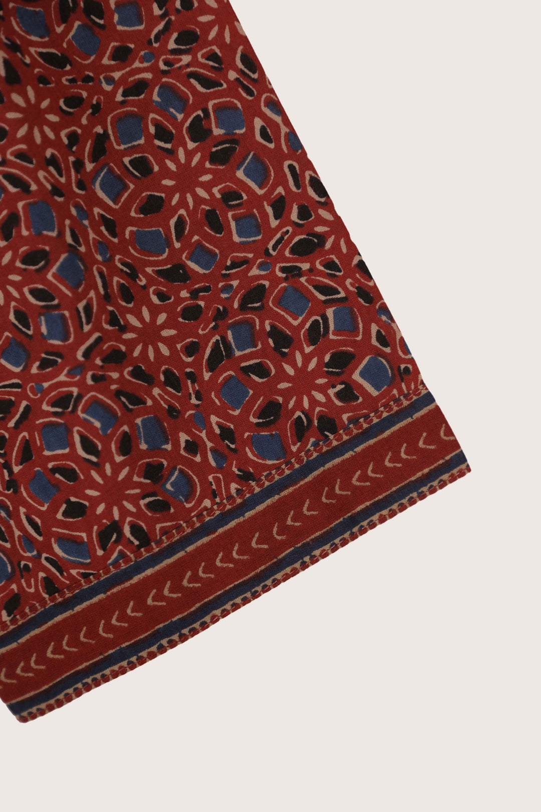 Flair Rust Short Kurti Flat Lay Sleeve