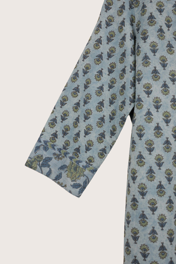 Softfield short kurti flat lay- sleeve detail