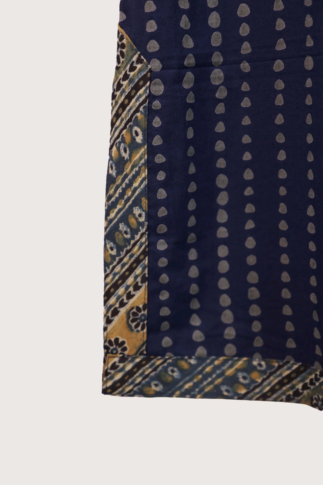 Indigo Polka Sleeveless Short Kurti