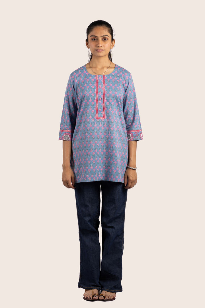 Soft Bloom Short Kurti