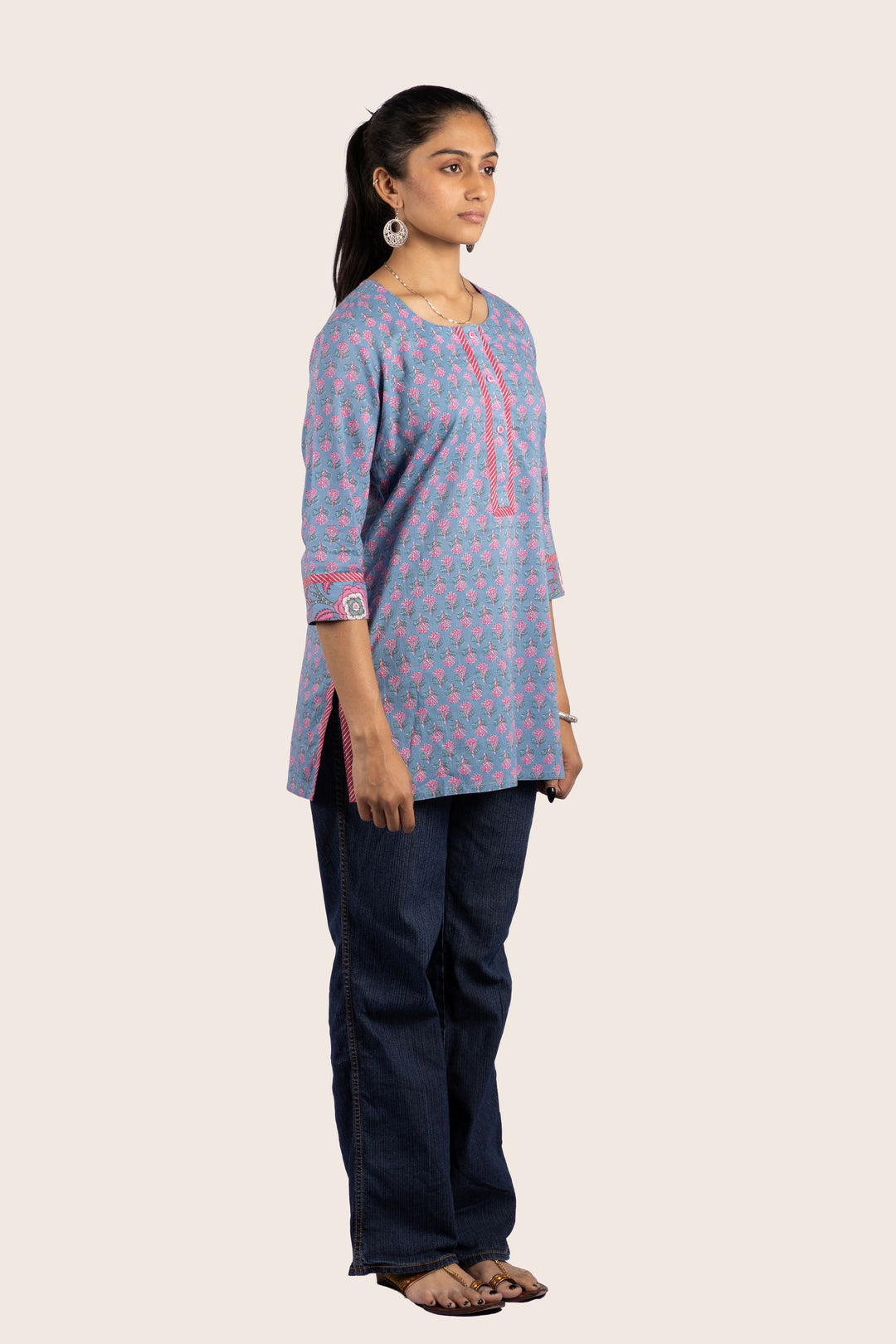 Soft Bloom Short Kurti