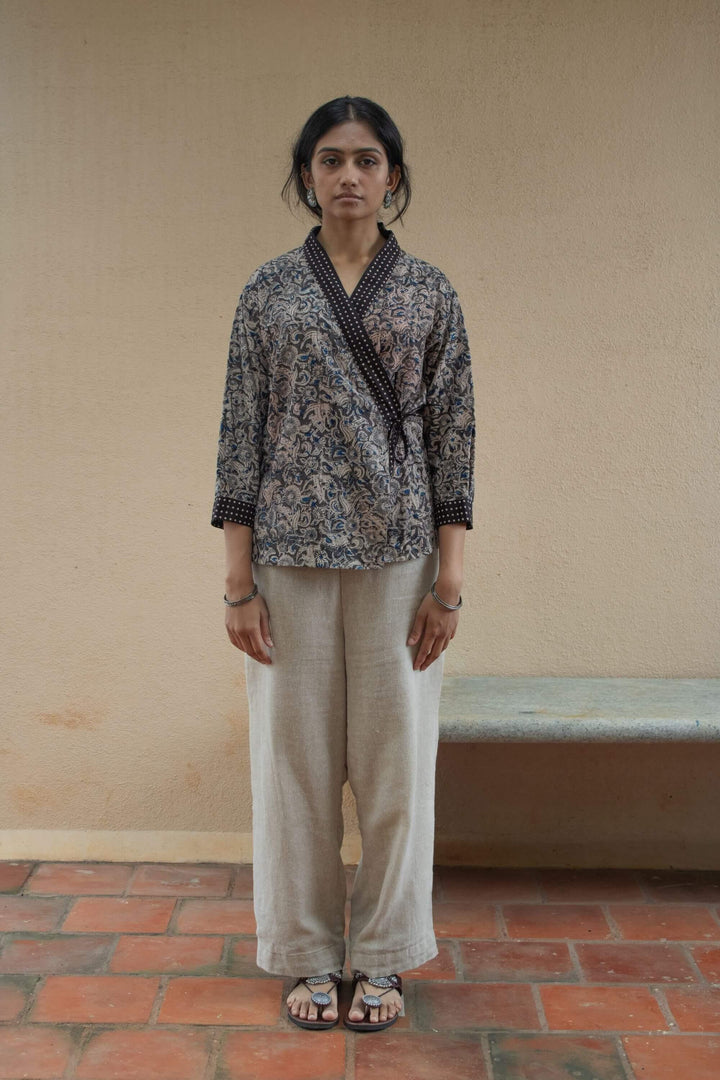Zen Kalamkari Wrap Top