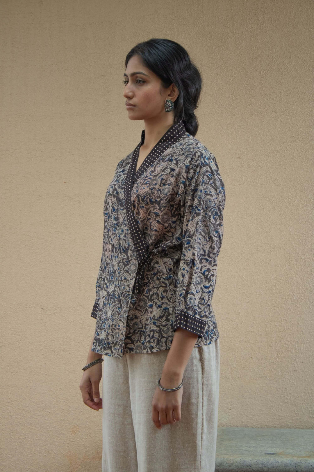 Zen Kalamkari Wrap Top