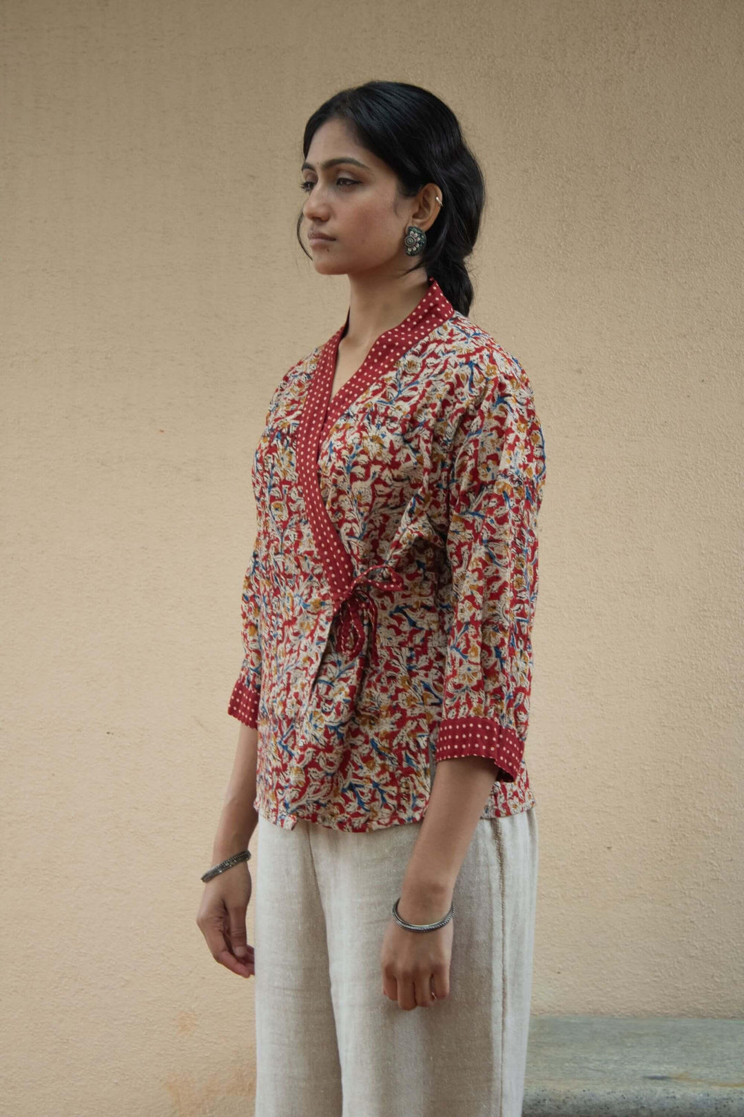 Zen Kalamkari Wrap Top