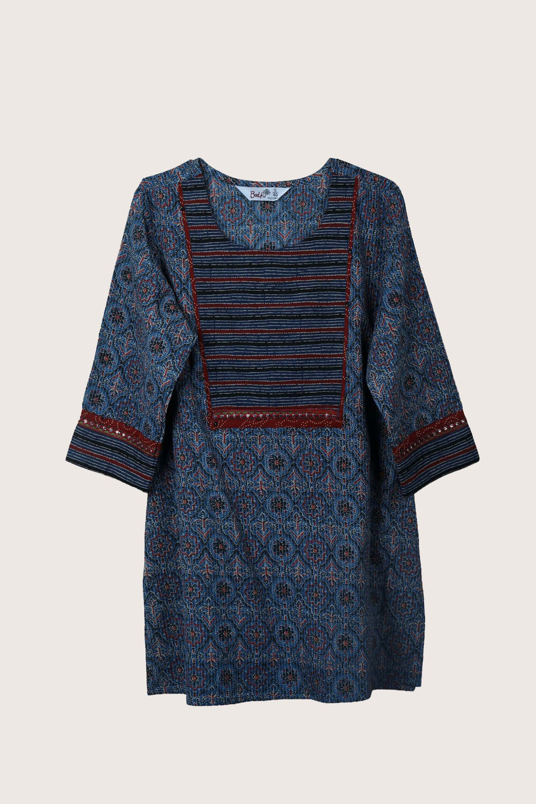 Mosaic short kurti flat lay