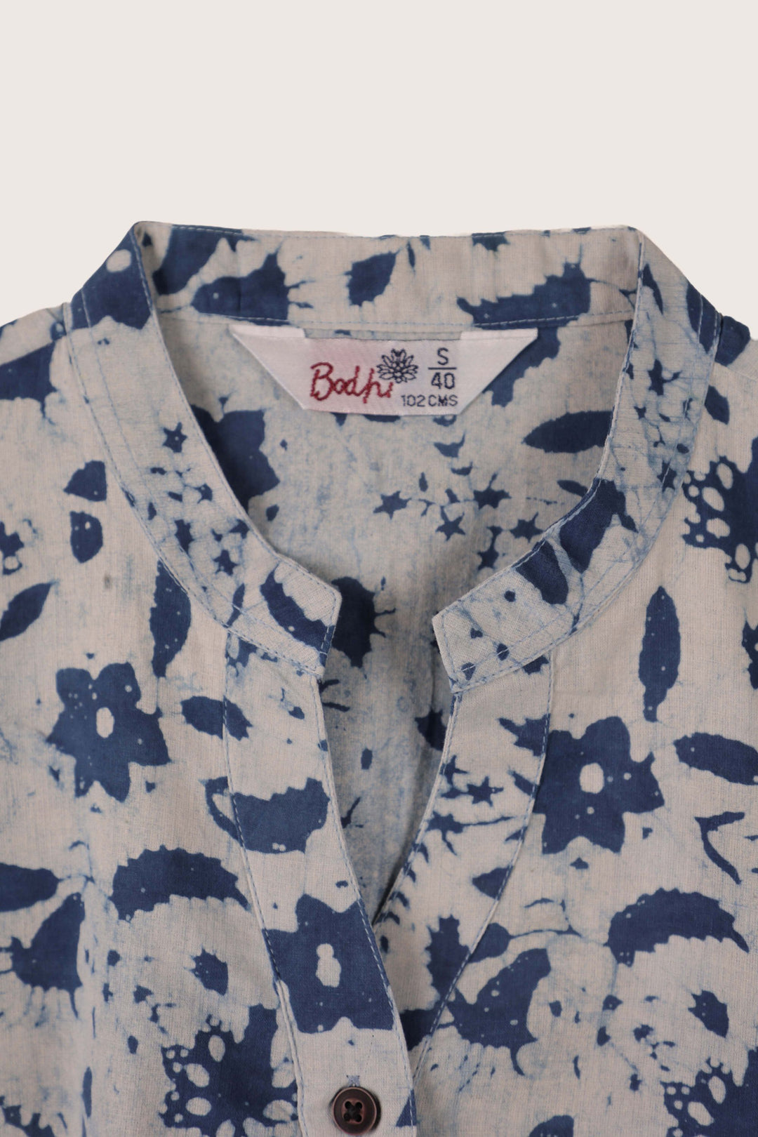 Pause blue short kurti collar view